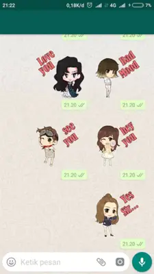 Love Cute Korean Chibi Kpop St android App screenshot 2