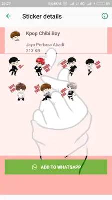 Love Cute Korean Chibi Kpop St android App screenshot 5